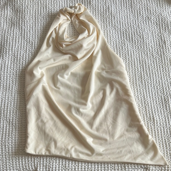 Meshki Cream Cowl Neck Sleeveless Sweater - Picture 6 of 7